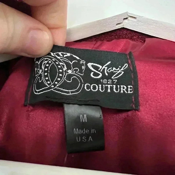 NWT Sharif 1827 Couture Red & Gold Brocade Jacket - Size M coat christmas - Picture 13 of 14